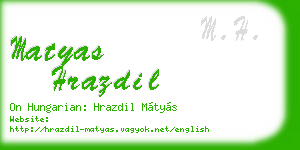 matyas hrazdil business card