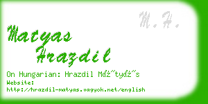 matyas hrazdil business card